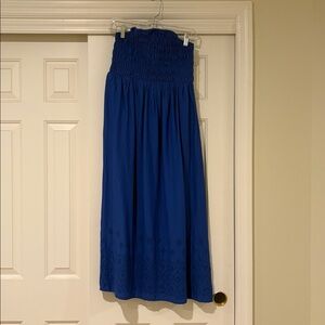 Blue Smocked Maxi dress VGUC,  worn once